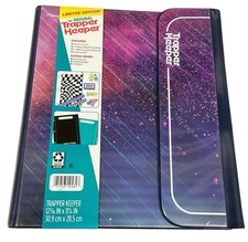 Mead Trapper Keeper Binder 1 Inch 3 Ring Retro Portfolio Purple Galaxy Space