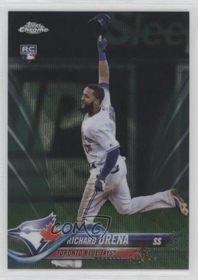 2018 Topps Chrome Green Wave Refractor /99 Richard Urena #43 Rookie RC 0us8