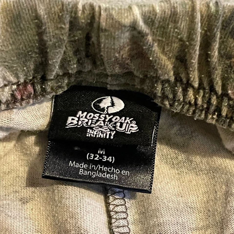 Mossy Oak BreakUp Infinity 迷彩休闲裤男式中号弹性腰袋 — 第 3/4 张图片