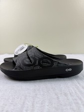 Limited OOFOS Men's OOahh Sport Slide Sandal - Black Water Camo NEW 9 M 11 W