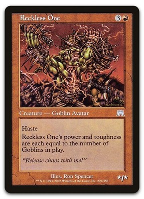 Reckless One #222 (LP) Onslaught ONS Magic MTG