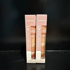Lot of 2 Jordana Lip ColorStax 4 in 1 Balm, Shimmer, Cream & Matte #04 Nude  