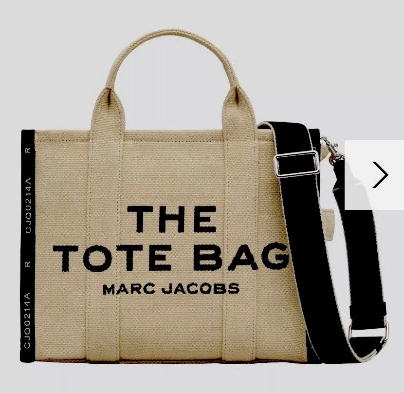 MARC JACOBS The Medium Jacquard Tote Bag Warm Sand & Dust bag Authentic RRP £350