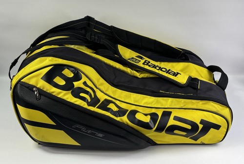 Babolat Pure Aero Play 12 Pack Tennis Racquet Bag Yellow Black Isothermal