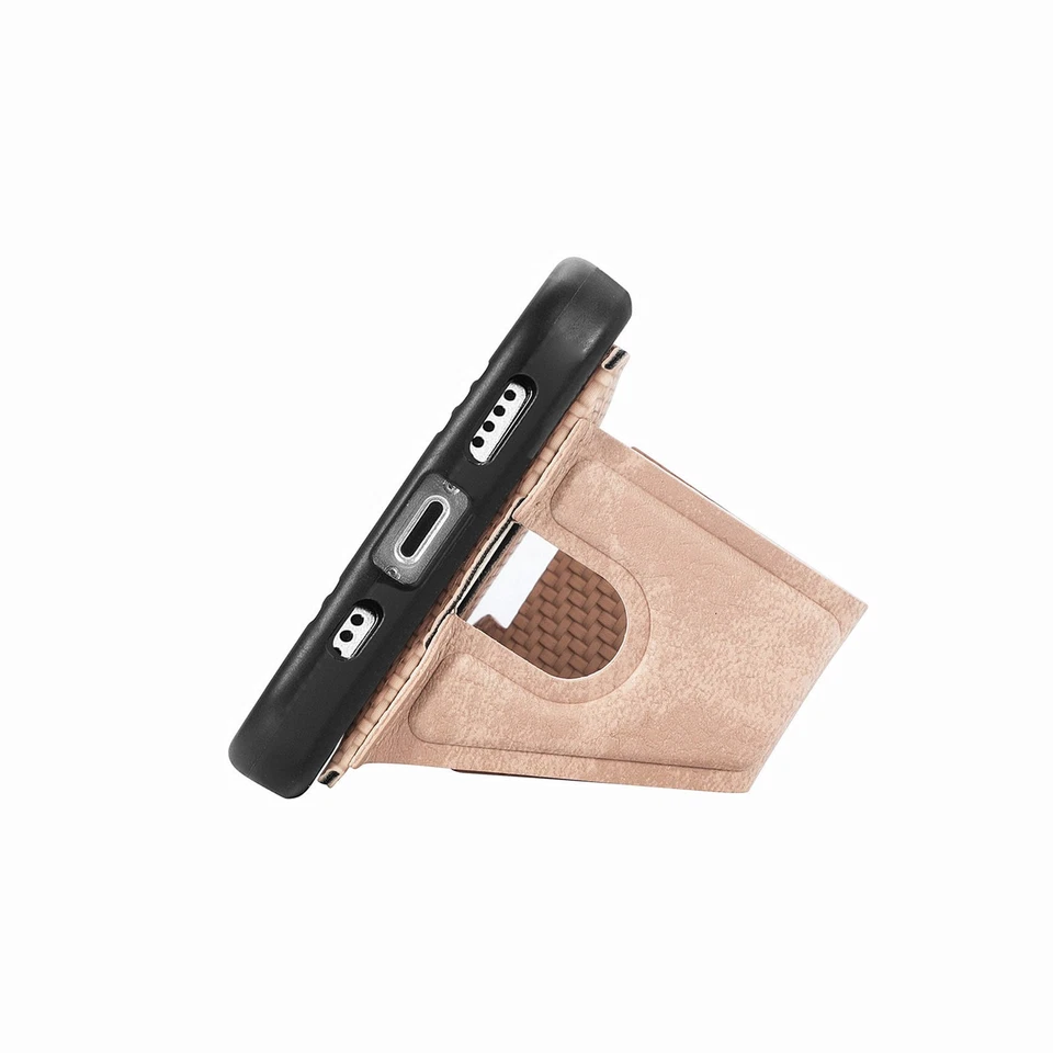 Card Pocket Wallet Case For iPhone Samsung Huawei Cover Bracket Magnetic Stand - Image 4 of 4