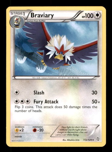 Braviary 112/124 Rare Dragons Exalted Pokemon Moderately Played