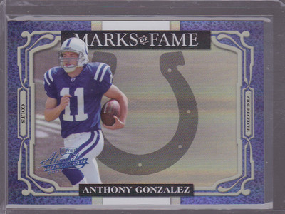 2007 Absolute Memorabilia Marks of Fame Spectrum #27 Anthony Gonzalez 10/25