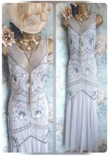 joanna hope grey wedding evening Occasion Prom beaded lace 20s gatsby dress 12