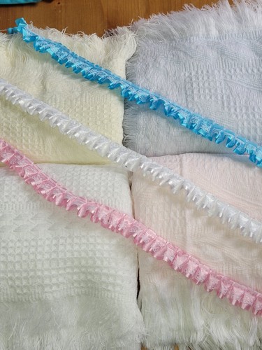 babys plain or personalised christening/birth shawl rocking horse design - Picture 11 of 16