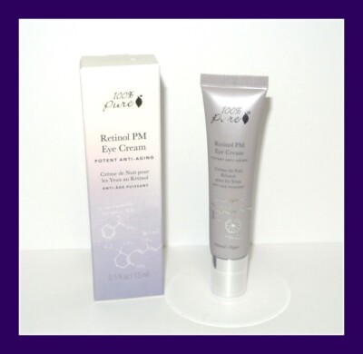 100% Pure Retinol PM EYE Cream Full size new in box Potent Anti-aging