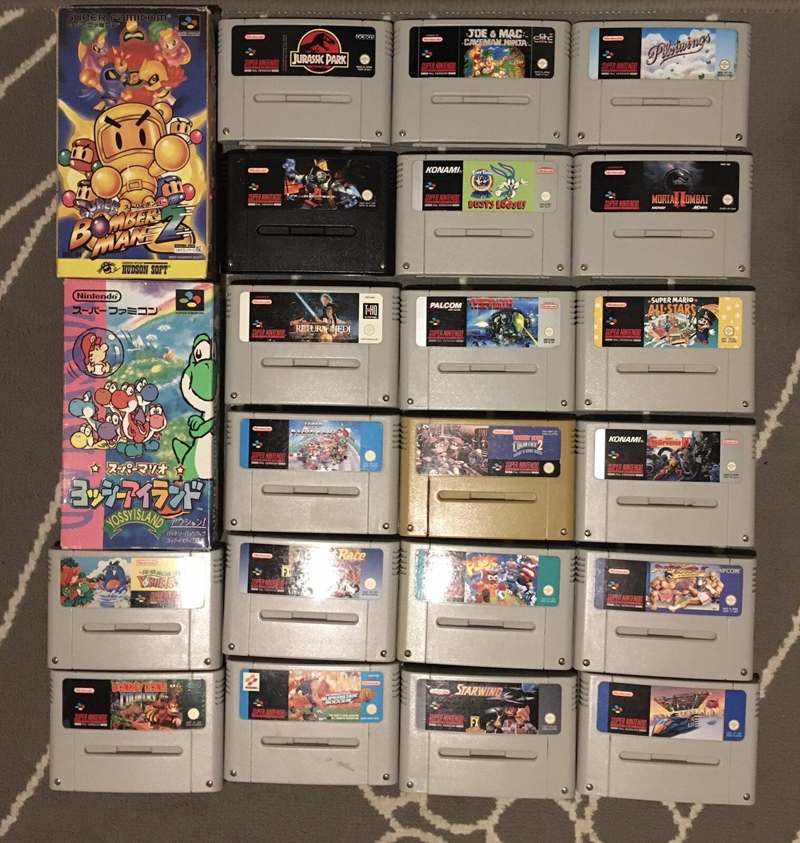 Snes Bundle Of Various Games SUPER NES FamiCom Nintendo PAL Boxed NTSC JAP  CART