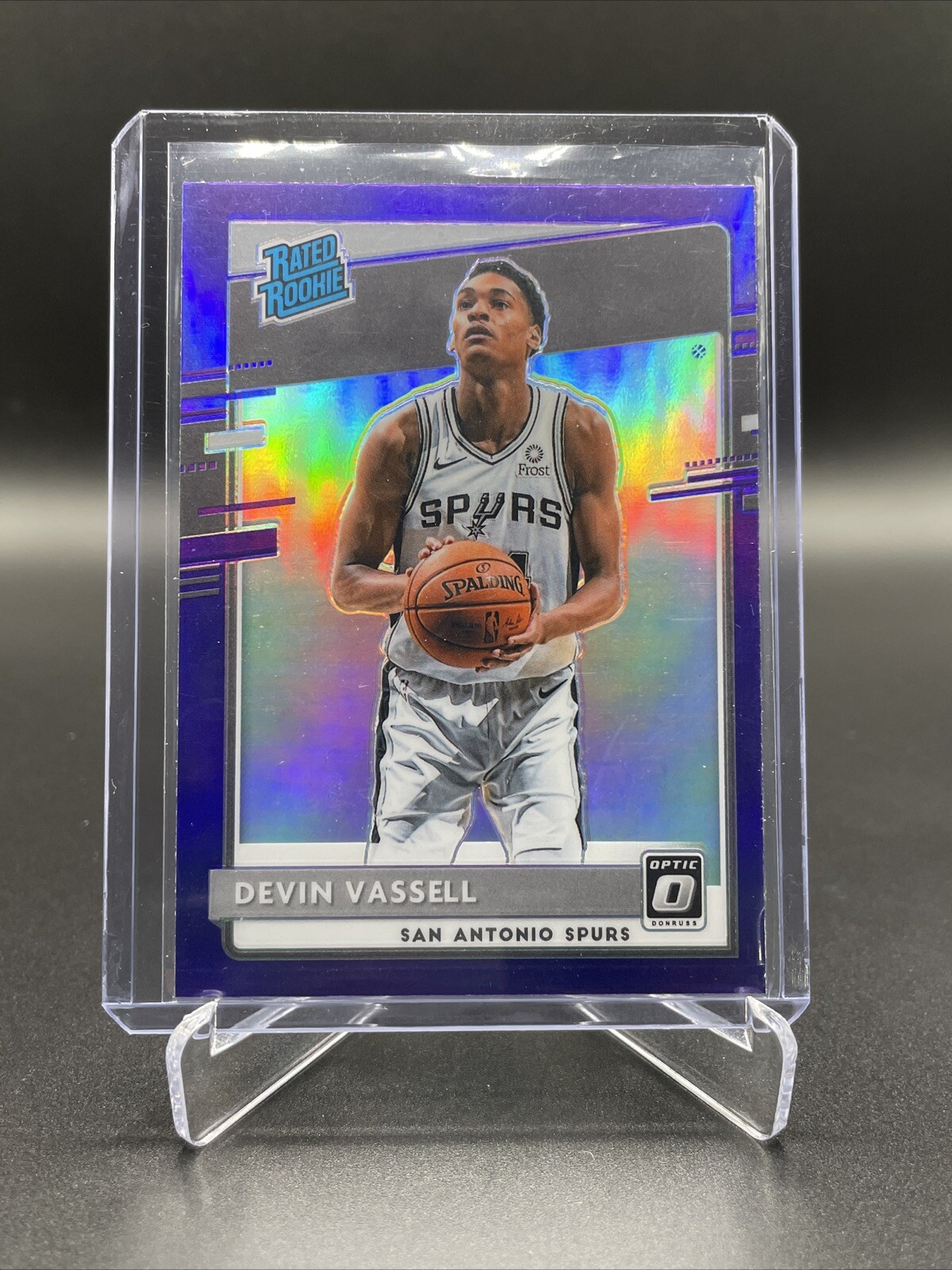 2020-21 Panini Donruss Optic Rated Purple Prizm Devin Vassell #161 Rookie Spurs