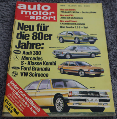 AMS 15/1979 BMW 735i E 23, VW Jetta, Opel Senator 3,0 S, Citroen LNA usw