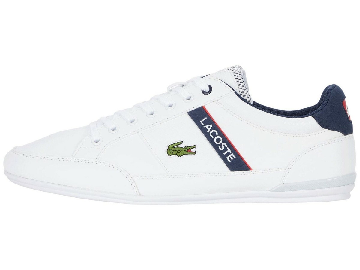 New Lacoste Men Shoes Chaymon 0120 2 White Navy Leather  display picture 1
