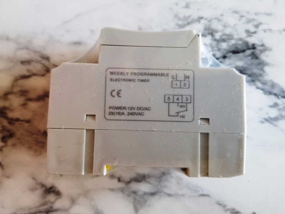 DC12V 16A Digital LCD DIN Programmable Weekly Rail Timer Time Relay ...