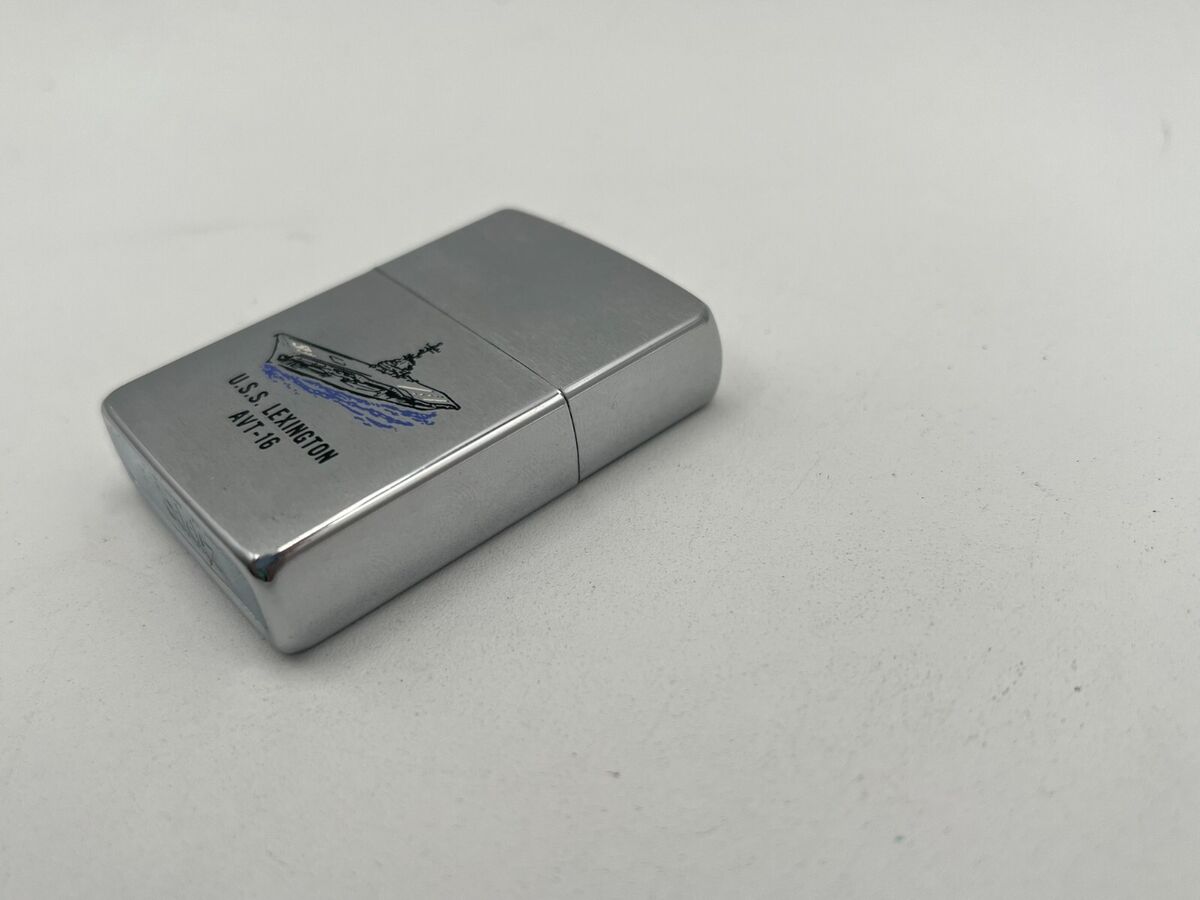 Vintage 1993 Zippo USS Lexington AVT-16 Aircraft Carrier US Vintage 1993 Zippo USS Lexington AVT-16 Aircraft Carrier US