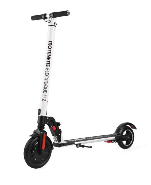 Trottinette électrique pliable et réglable en aluminium noir pour enfant