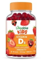 Lifeable Kids Vitamin D Gummies | Vitamin D3 1000iu | Great Tasting Vitamin D...