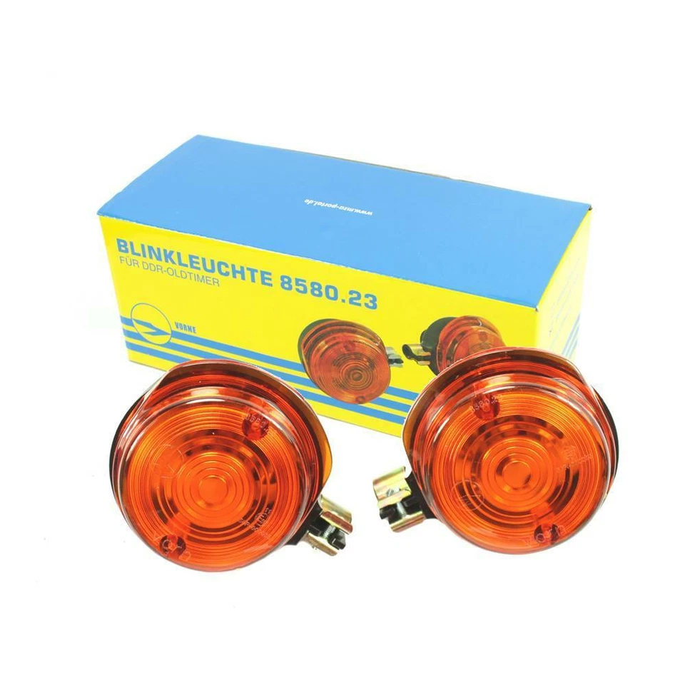 Simson Blinker rund Orange S51 S50 SR50 pas f MZ ETZ TS 150 250 vorn E-Zeichen - Bild 1 von 1