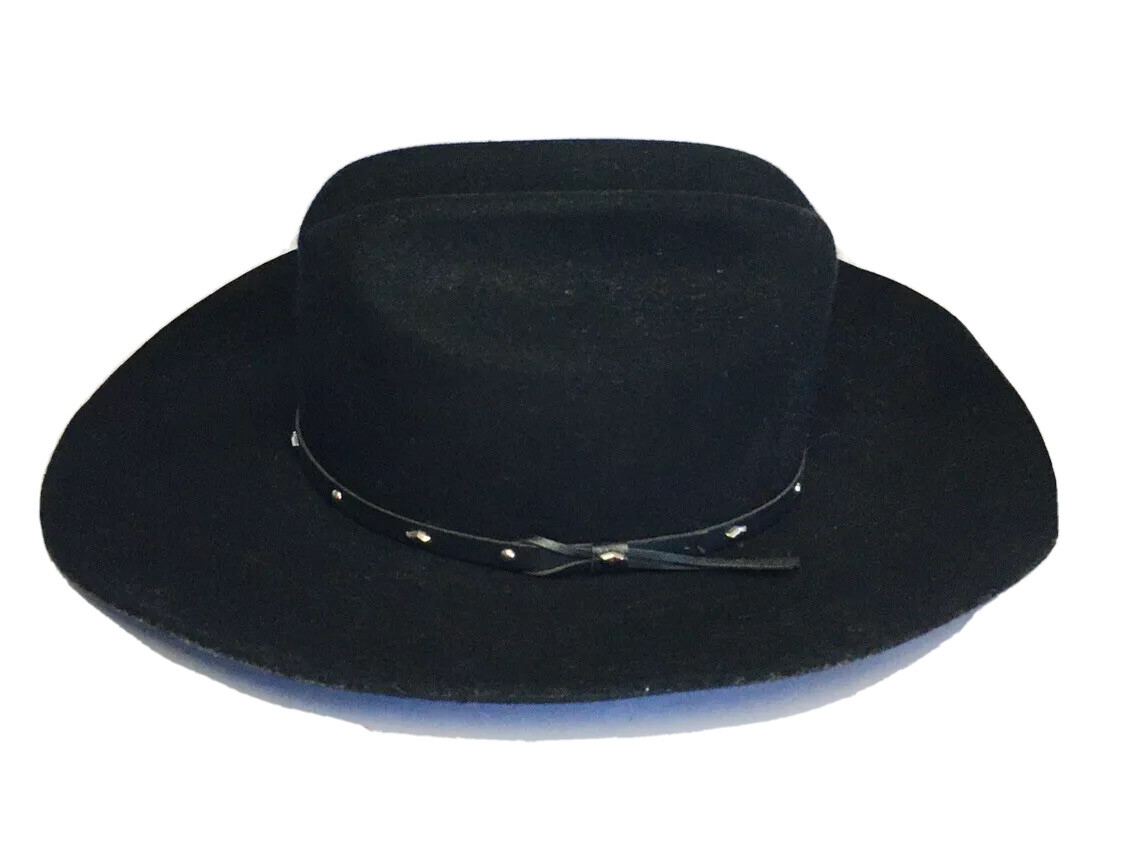 Stallion Stetsonフェルトハット Vintage Stallion Stetson XX Premium Wool Black Cowboy
