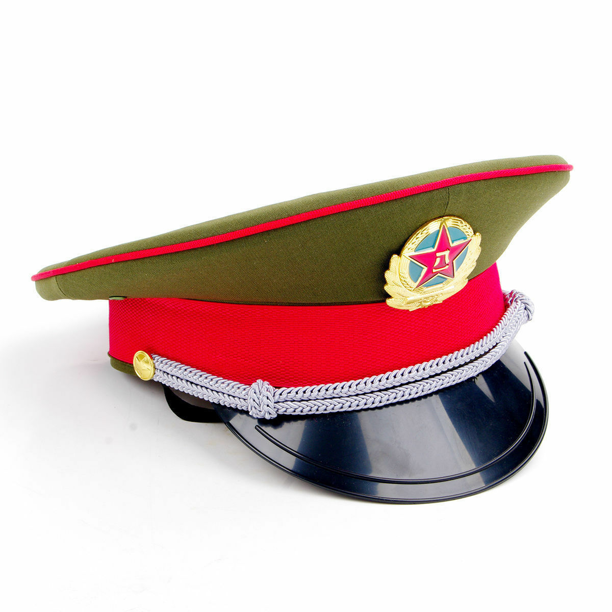 Chinese Communist Army Cap & badge Captain's Visor 59cm Hat