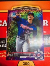 V58 2017 Bowman Chrome Prospects Purple Shimmer Refractors #BCP166 Felix Jorge
