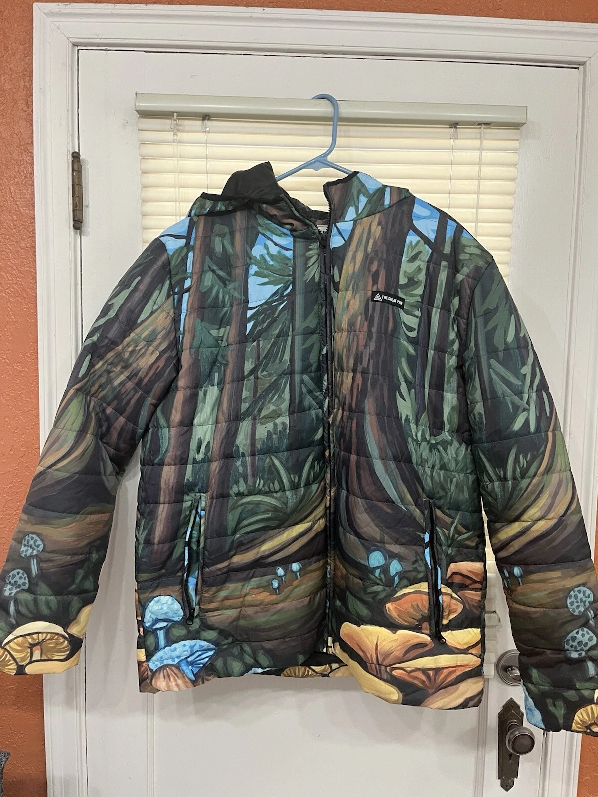 Great PNW MUSHROOM FOREST PUFFER JACKET EDITION Unisex XXL