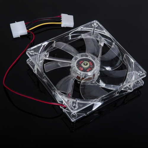 LED-Licht CPU-Lüfter Computer PC Klarsichtgehäuse Quad 12CM Kühlkörper grün - Afbeelding 7 van 12