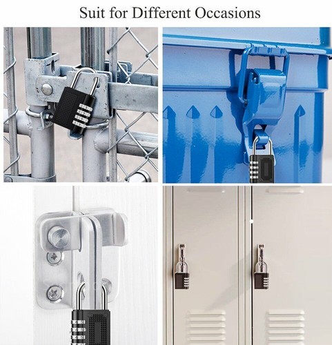 2x Weatherproof Security Combination Padlock Outdoor Heavy Duty 4-Digit Locks UK - Picture 7 of 11