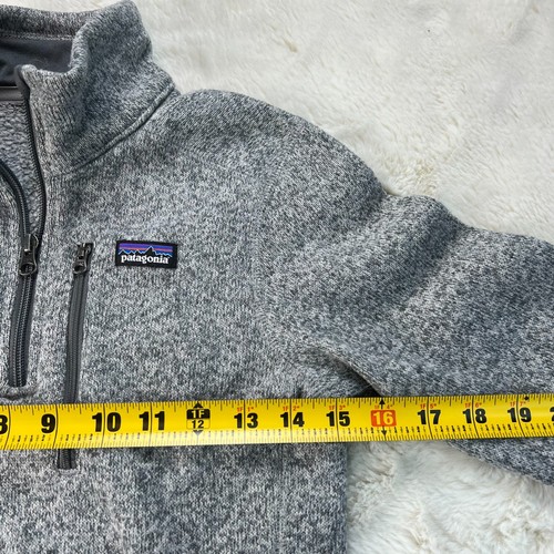 Patagonia Better Sweater Boys Size M10 Heather Grey Quarter Zip STY65705FA17 - Picture 11 of 17