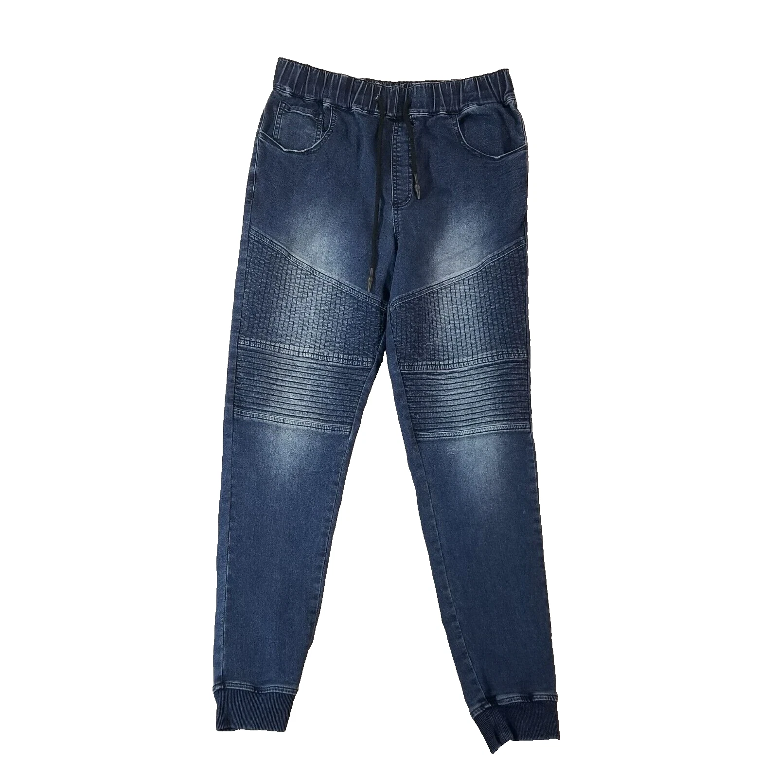 East Pointe jogger pants men's small blue stretch Flex Denim jeans