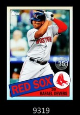 1-2020 TOPPS CHROME 1985 DESIGN REFRACTOR RAFAEL DEVERS RED SOX CARD#85TC-8