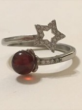 garnet ring adjustable to size 6  7