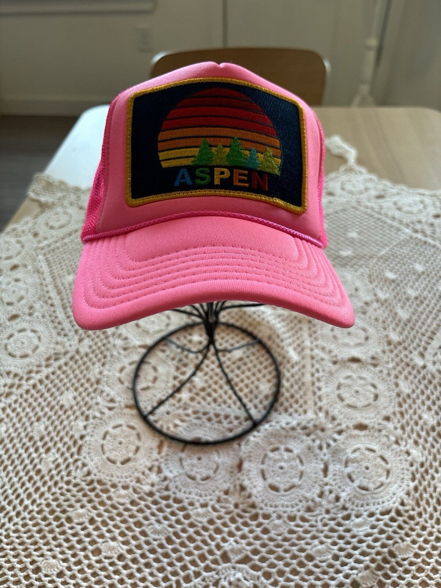 Aviator Nation Hat Adults Snapback Pink Rainbow Trucker Rope Cap