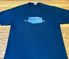 Vtg Y2K USPS Post Office Priority Flat Rate T-Shirt Size L