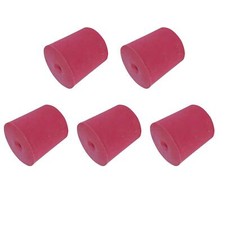 Bungs in gomma forata x 5 - per montare 1 gallone Demijohn Airlock Home Brewing 31/27 mm 