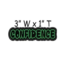 Confidence Text Words Patch Embroidered Patch Iron-on Applique Funny Sayings