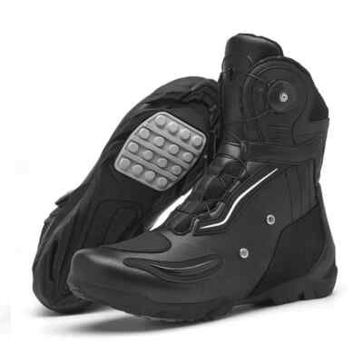 Men's Motorcycle Shoes Waterproof Riding Shoes Leather Motorcycle Supplies