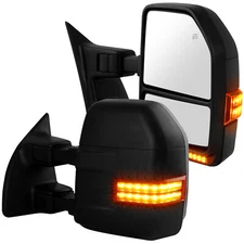 Power Heated Turn Signal Towing Mirrors For 08-2016 Ford F250-F450 Super Duty