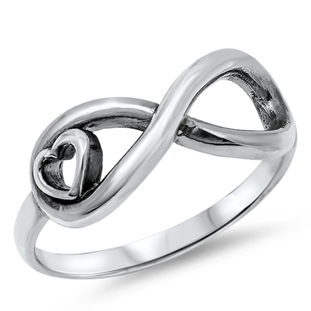 Simulated Tanzanite Heart Promise Ring - .925 Sterling Silver Band Size 10 - View #8