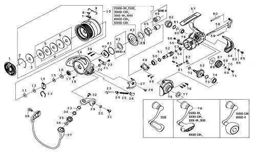 Daiwa Genuine Part 19 Regza LT4000D-CXH Handle Part Number