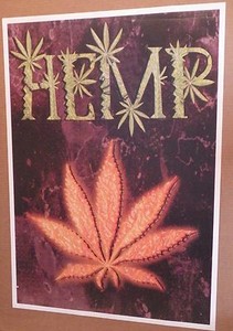 Hemp Vintage 24x34" UK 1990's Import Poster Marijuana Pot Leaf Snoop Dogg Blunt