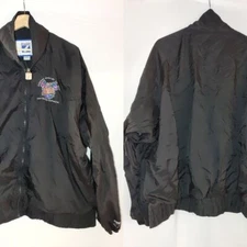 Green Bay Packers Superbowl Winner XXXI Logo 7 Black Coat Jacket Men's XL