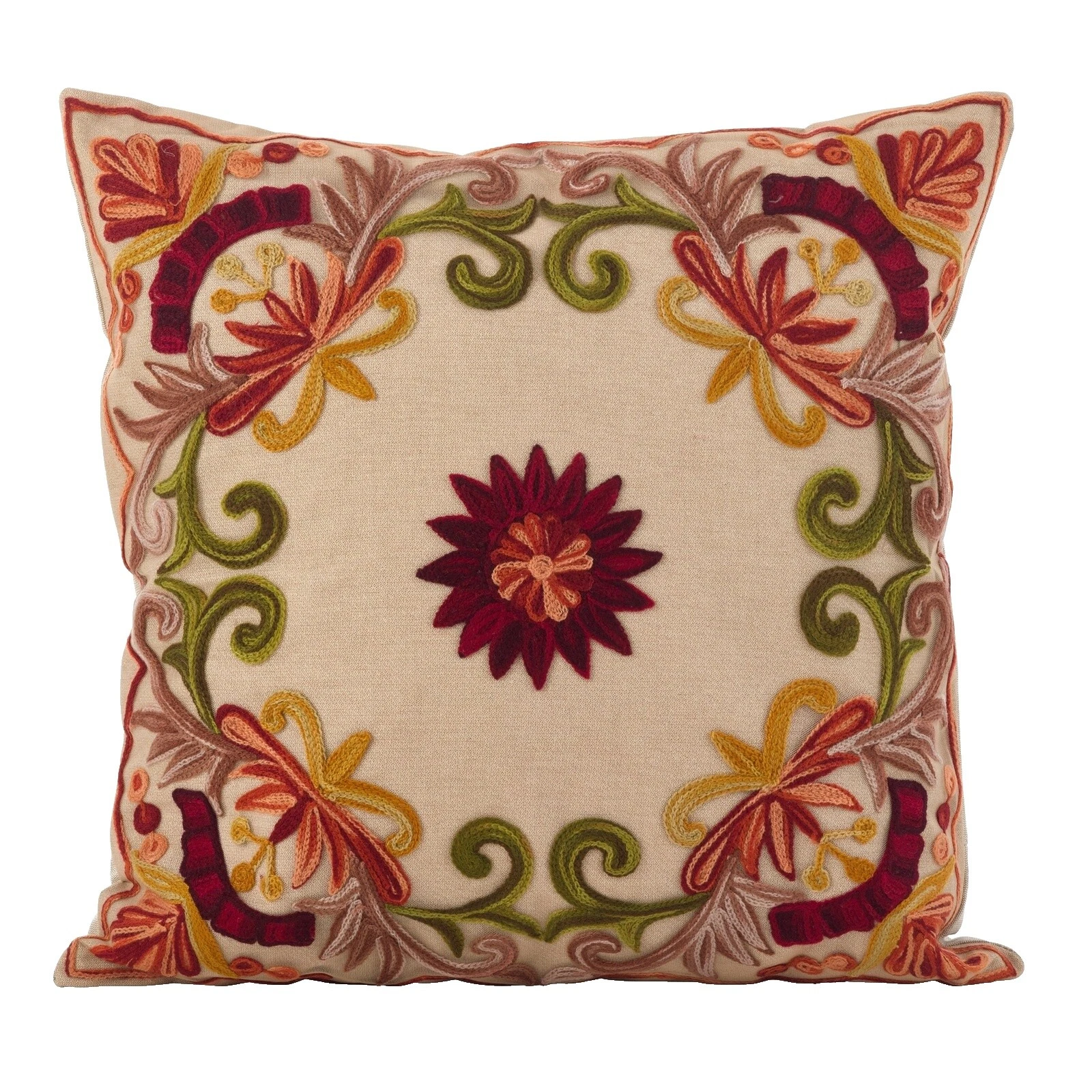 100% Polyester Embroidered Cushion Home Décor Pillows