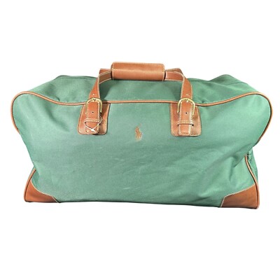 【人気アイテム】RALPH LAUREN BOSTON BAG GREEN 1980s Polo Ralph Lauren Leather boston bag Green - MISSION WEB STORE
