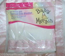 Vintage (Original) Baby Morgan "It's a Girl" Crib Blanket