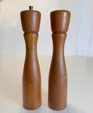 BIRGIT KROGH BK Turned Danés Moderno Salero y Molinillo de Pimienta 10" Par MCM