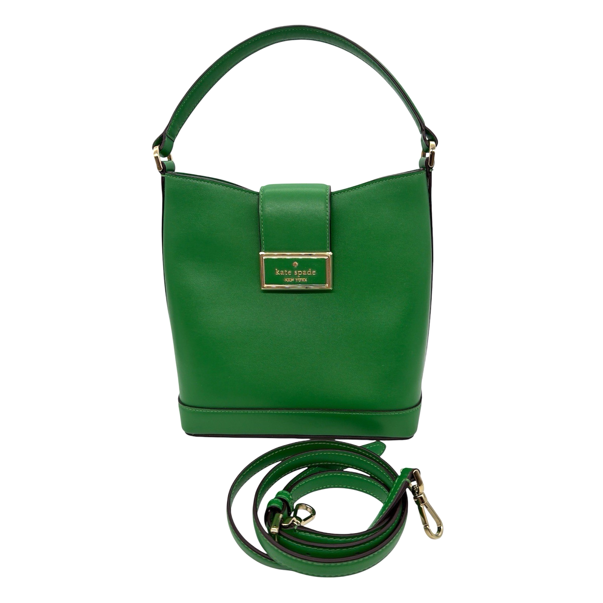 Kate Spade New York Emerald Green Reegan Bucket Bag Adjustable
