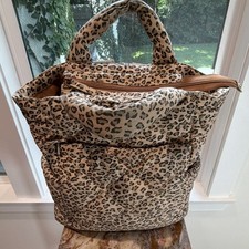 Beis The Backpack Tote Diaper Bag - Leopard Print excellent condition