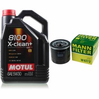 Inspektionspaket 5L Motul 8100 X-Clean+ 5W-30 FüR Suzuki Swift IV 1.2 Alto 1.0